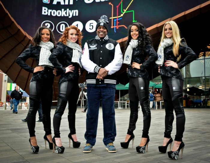 NBA Legend Nate "Tiny" Archibald & Brooklynettes Dancers| Photo by Ryan Ricketts for OurBKSocial