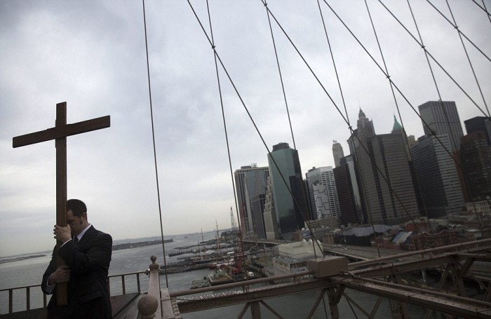 Christians Honor Good Friday With Brooklyn Bridge Cross Walk
