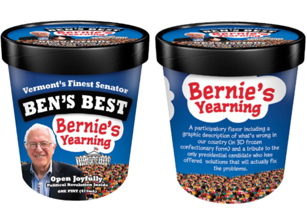 Ben & Jerry's Creates Limited Edition Bernie Sanders Ice Cream