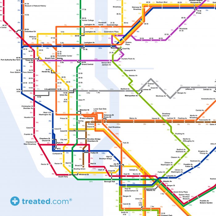New Subway Map Shows Amount Of Calories One Could Burn If They Ditched The Train To Walk