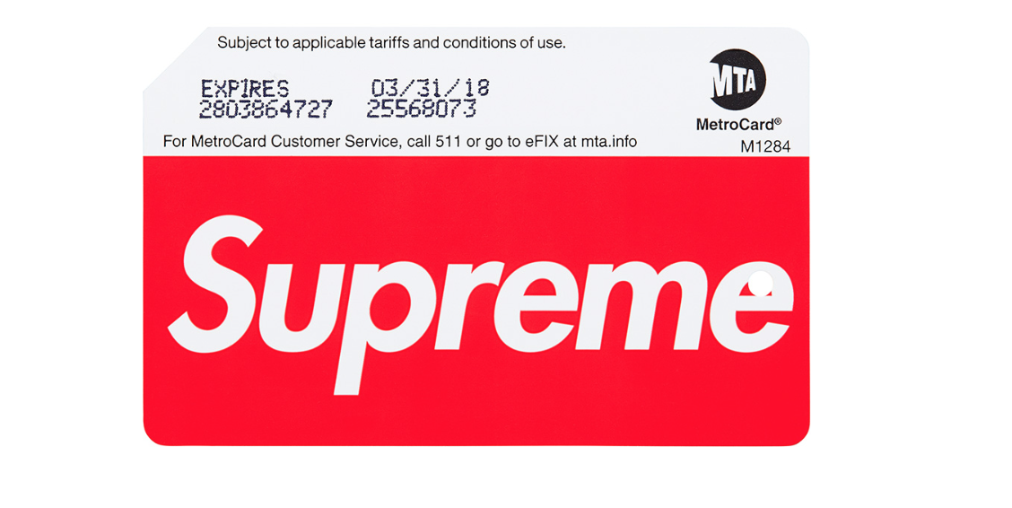 Limited Edition Supreme MetroCards Resell For Up To $1K